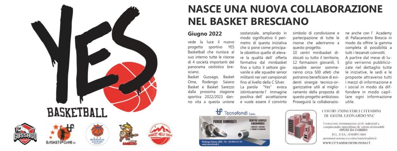 Nasce una nuova collaborazione nel basket bresciano