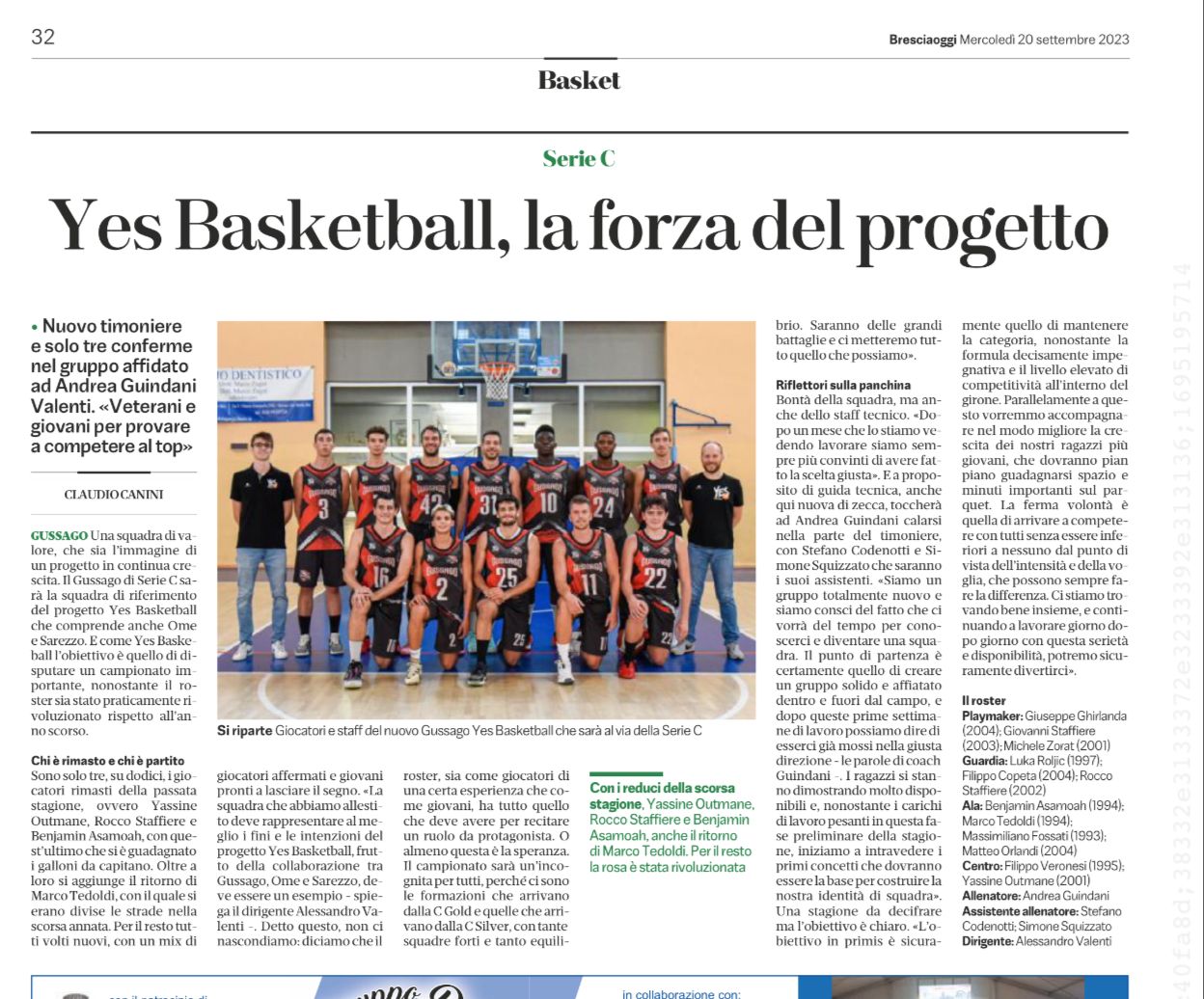 Yes Basketball, la forza del progetto